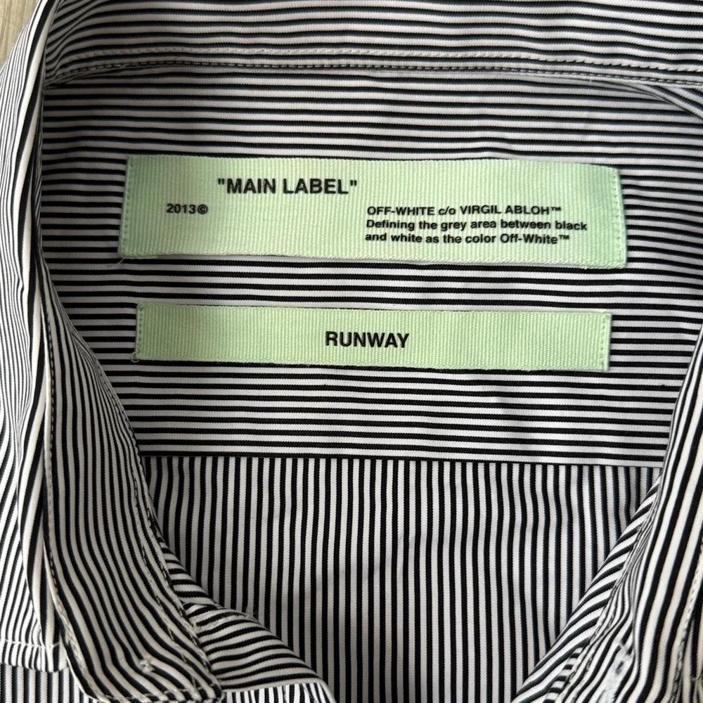 Authentic Off-White Main Label Virgil Abloh 2013 runway collection shirt - Picture 4 of 11
